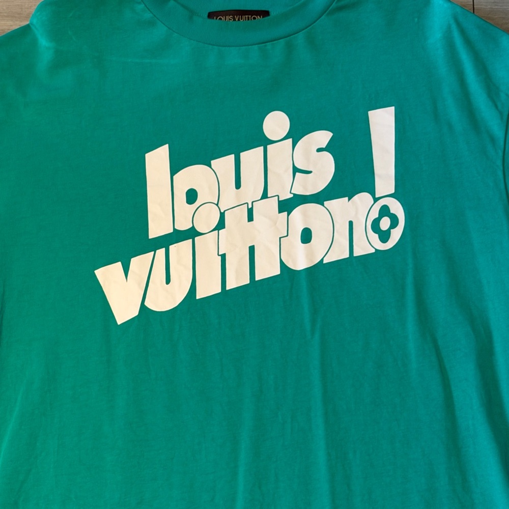 Louis Vuitton Teal Short Sleeve Tee - Picture 2 of 4